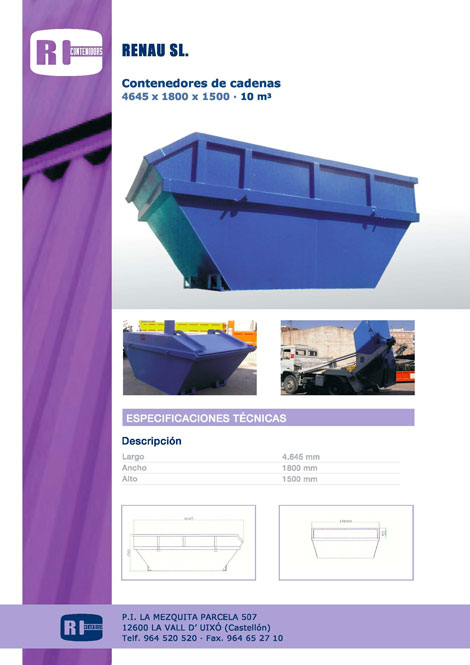 contenedores cadenas 10m3