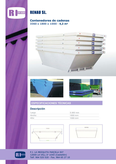 contenedores cadenas 4,2 m3